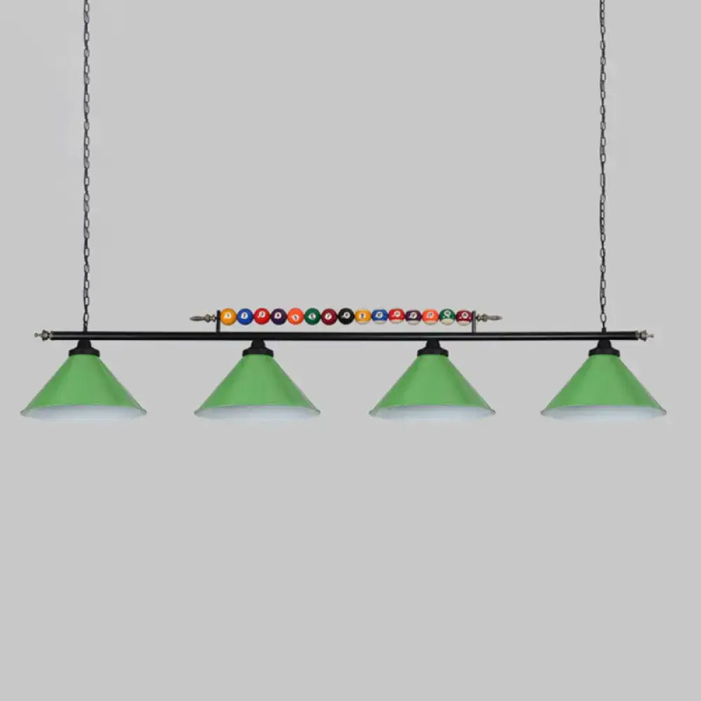 Red Iron Linear Ceiling Light