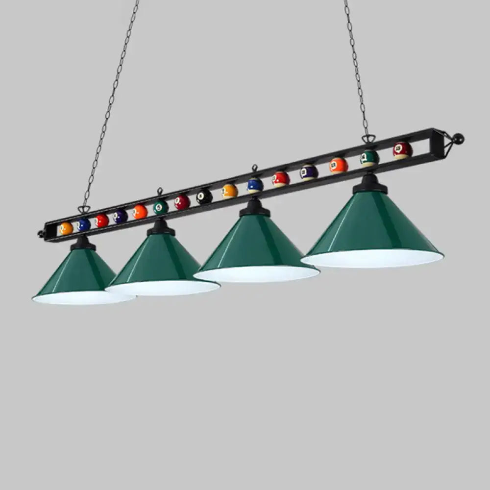 Red Iron Linear Ceiling Light