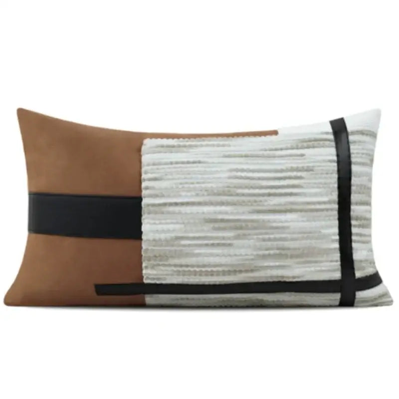 Brown Leather Pillowcase