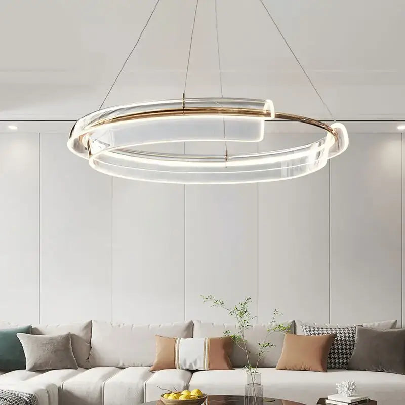 Gold Double Ring Chandelier