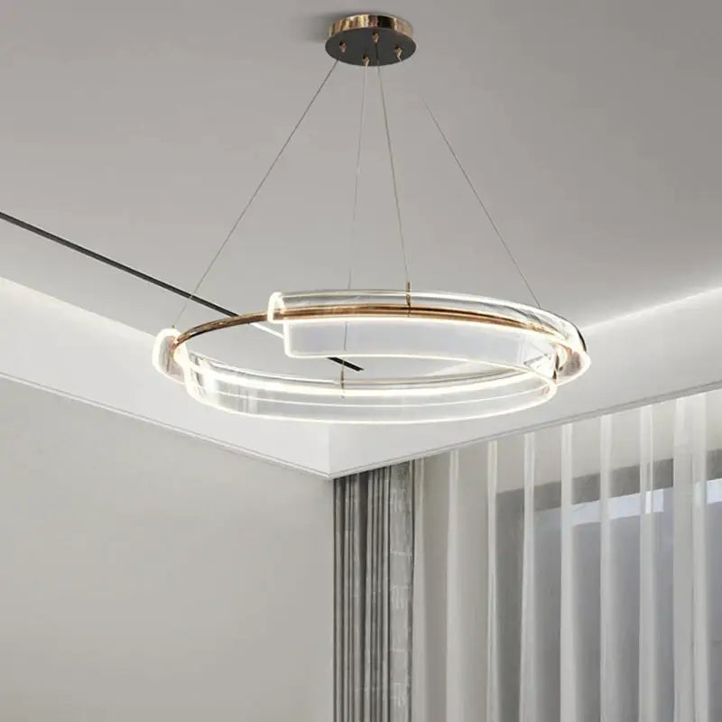 Gold Double Ring Chandelier