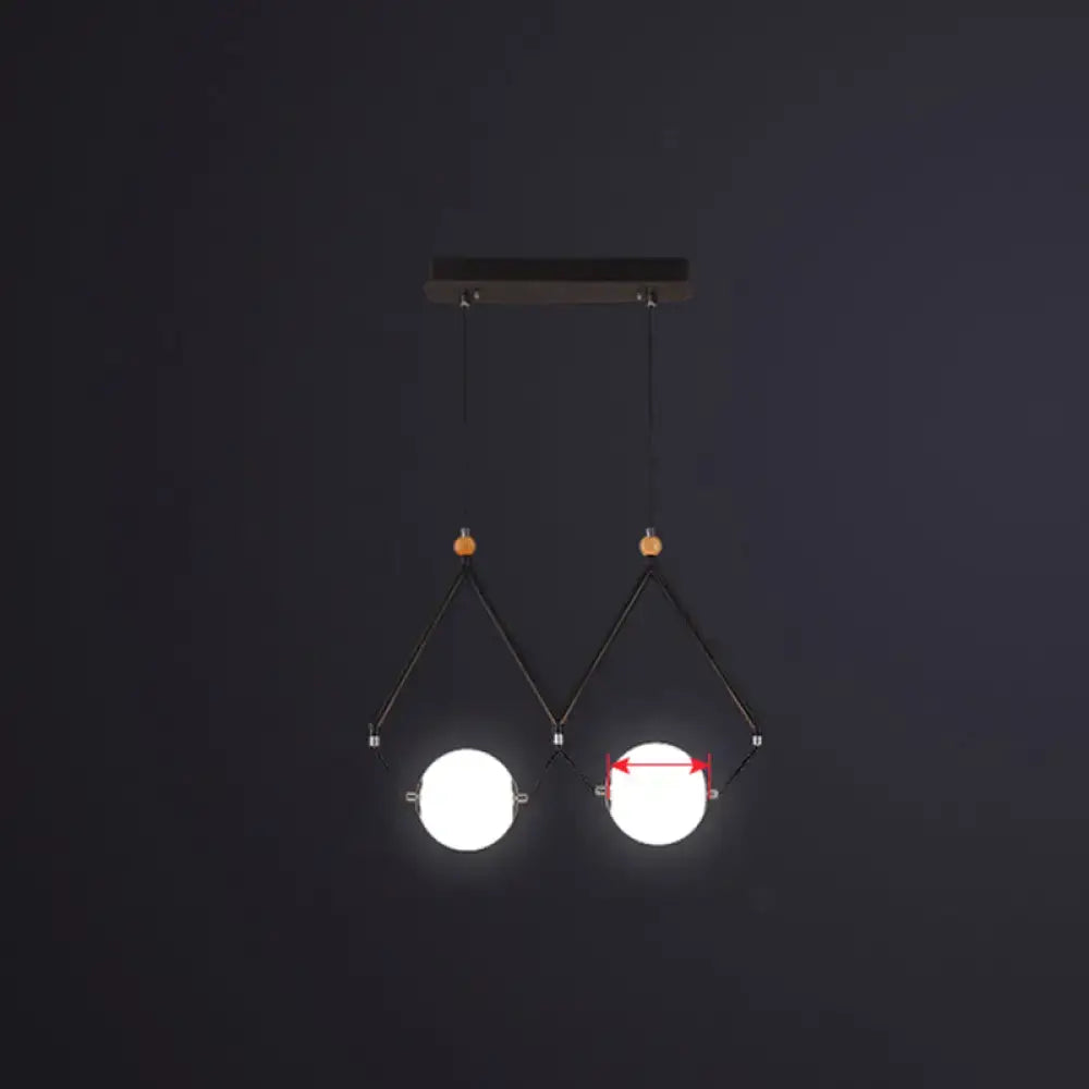 Black Ball Suspension Light