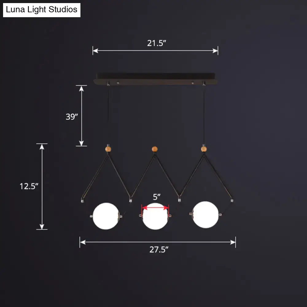 Black Ball Suspension Light