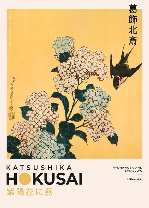 Blue Hokusai Art Poster