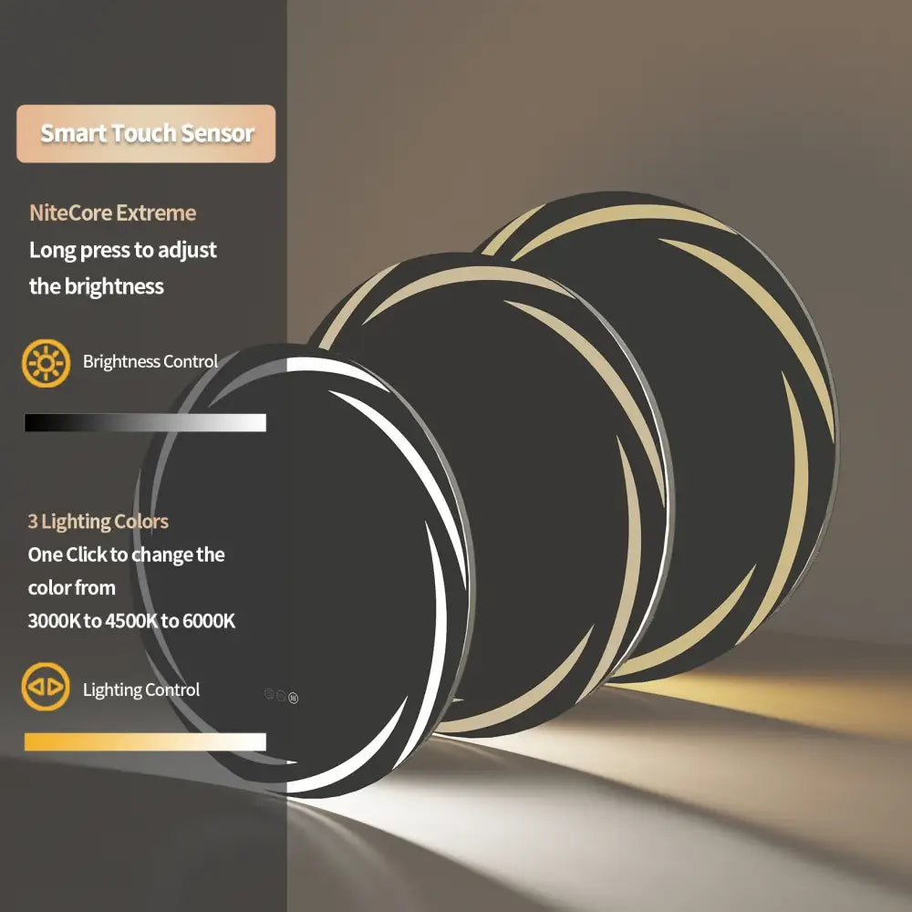 LED Backlit Round Mirror