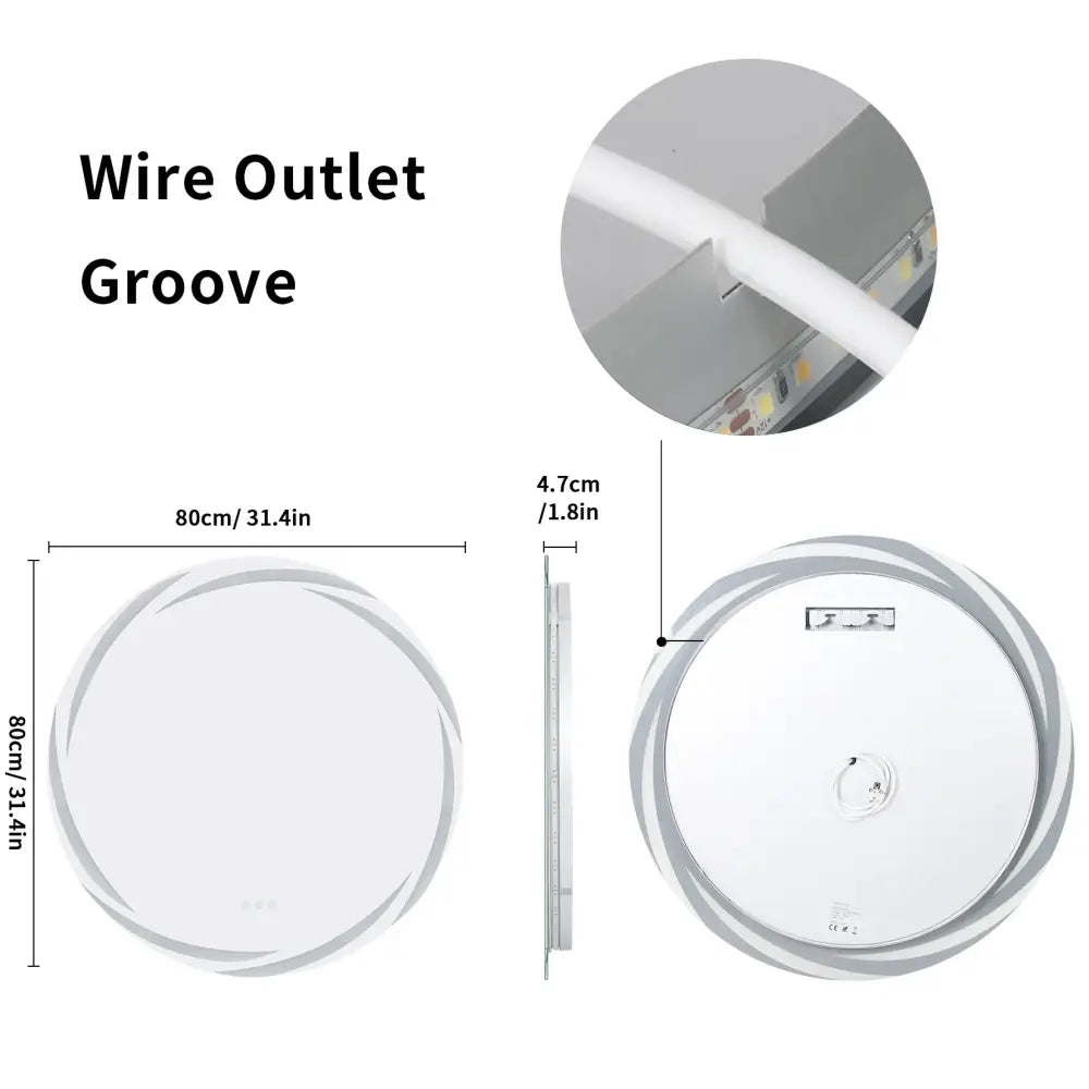 LED Backlit Round Mirror