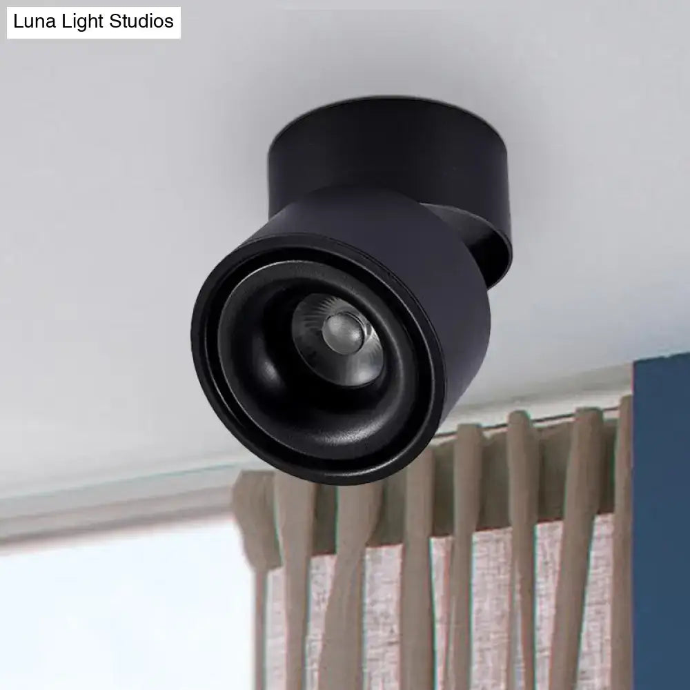White Round Flush Mount