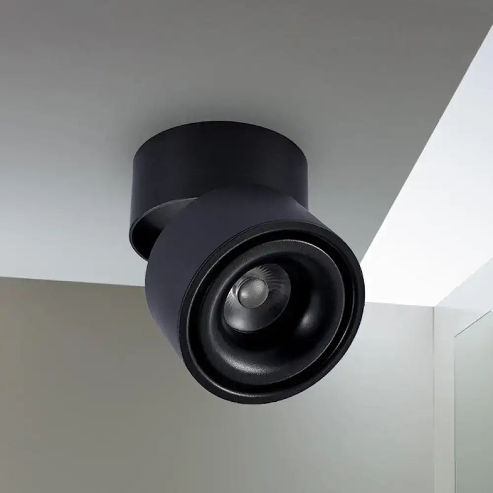 White Round Flush Mount