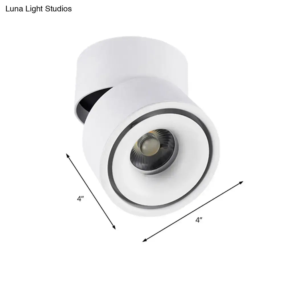 White Round Flush Mount