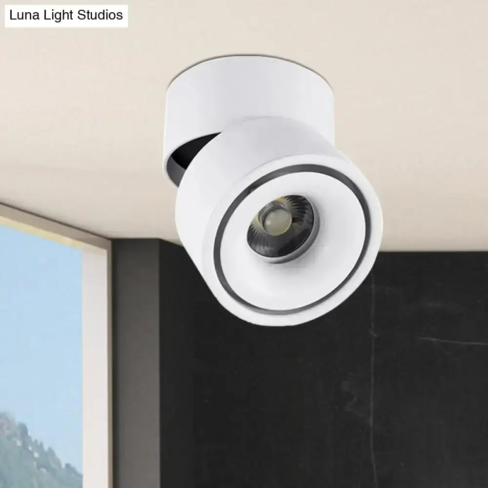 White Round Flush Mount