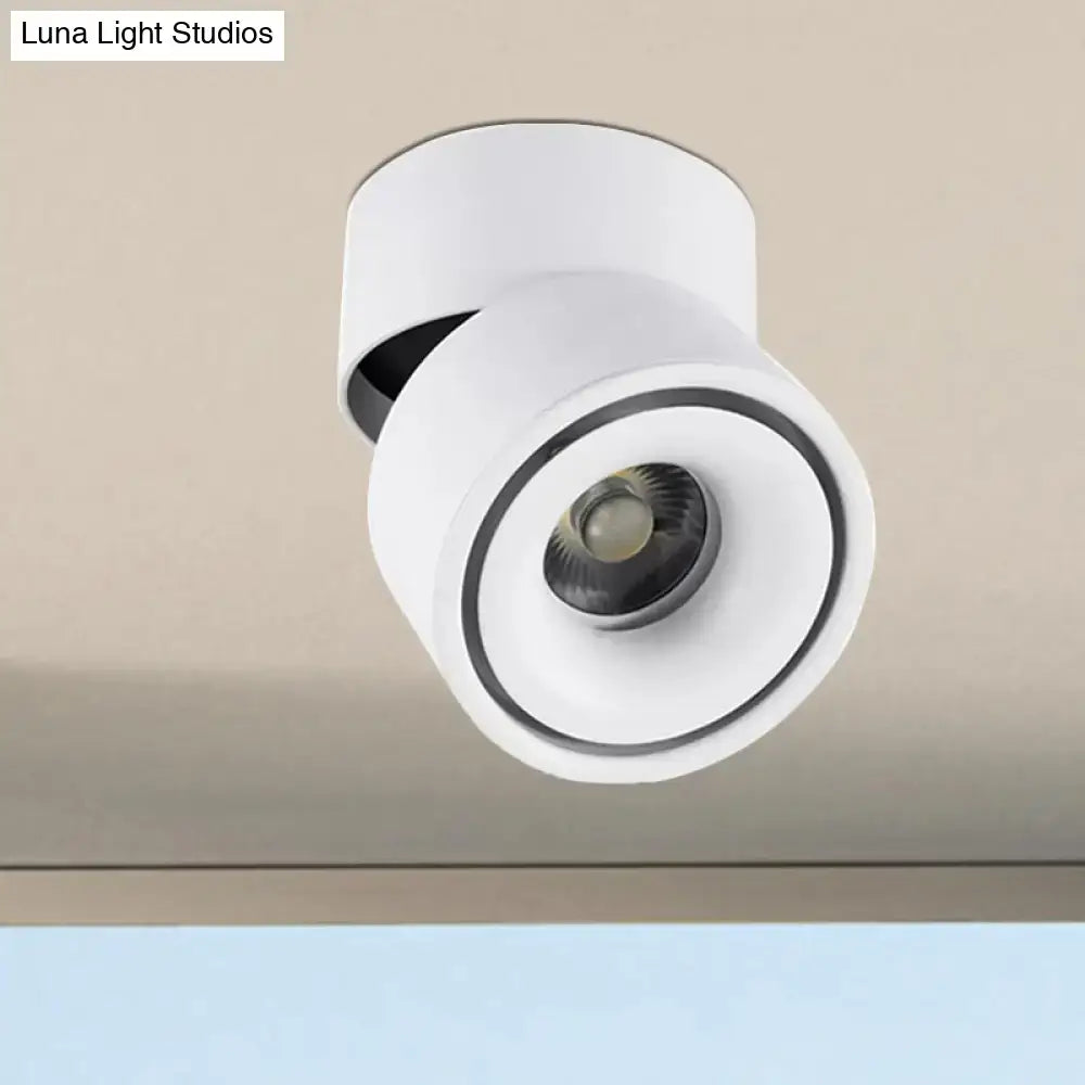 White Round Flush Mount