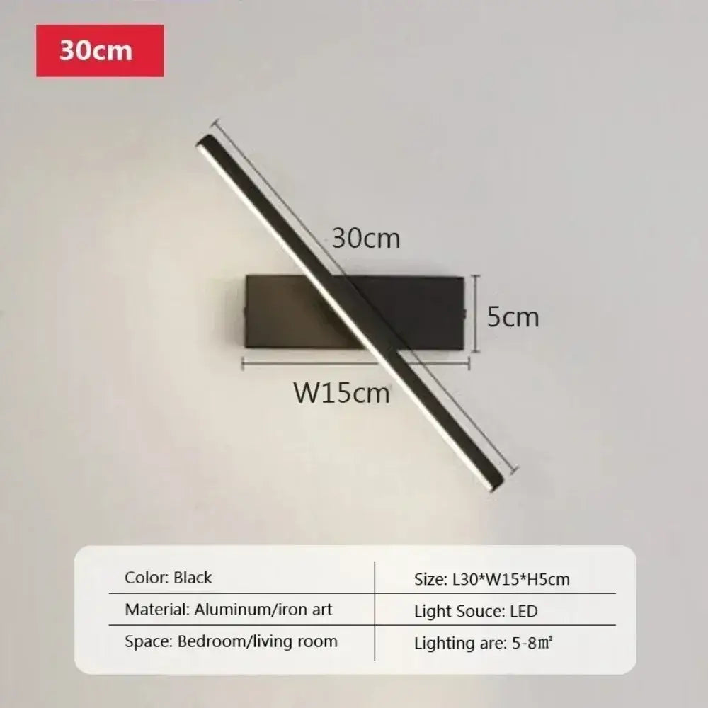 Black Dimmable LED Wall Sconce