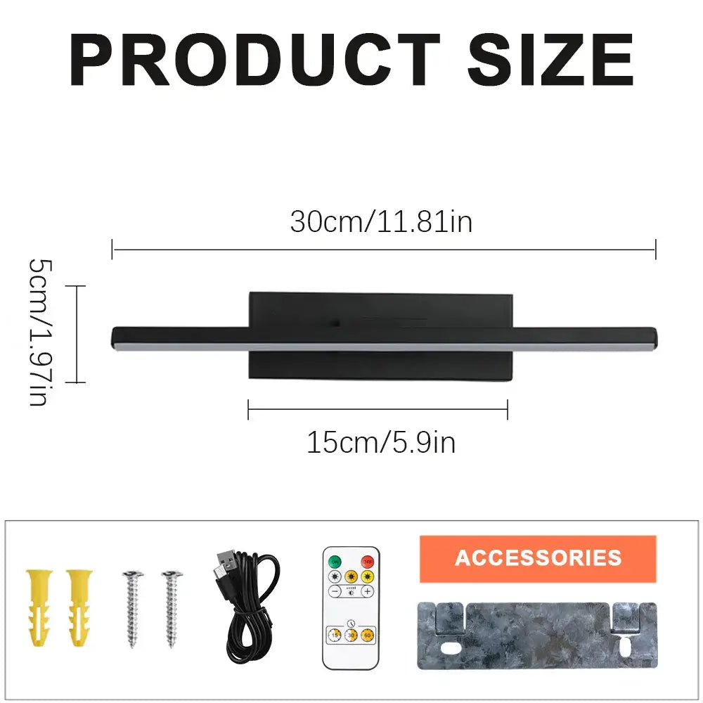 Black Dimmable LED Wall Sconce