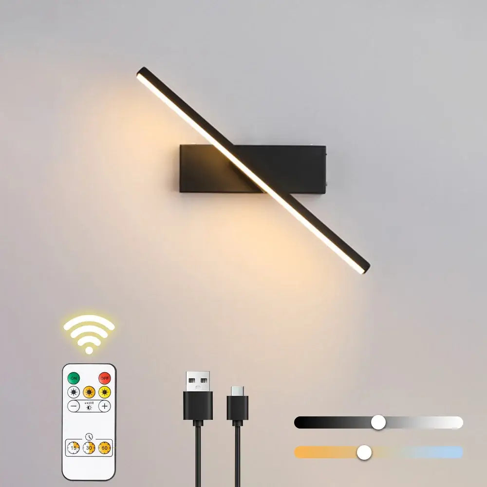 Black Dimmable LED Wall Sconce