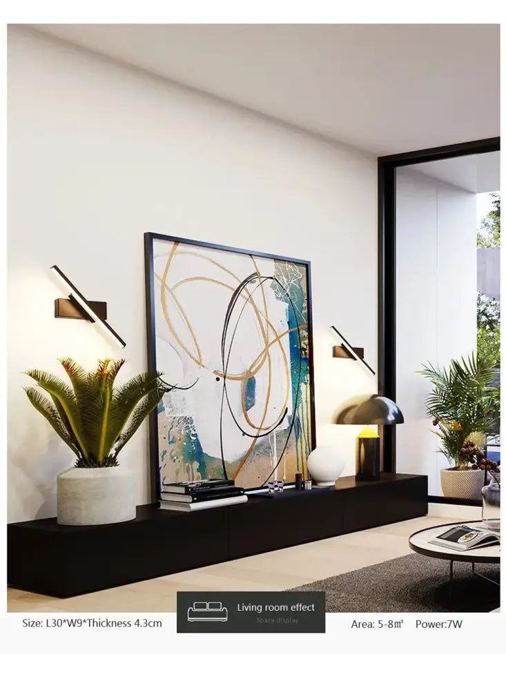 Black Dimmable LED Wall Sconce