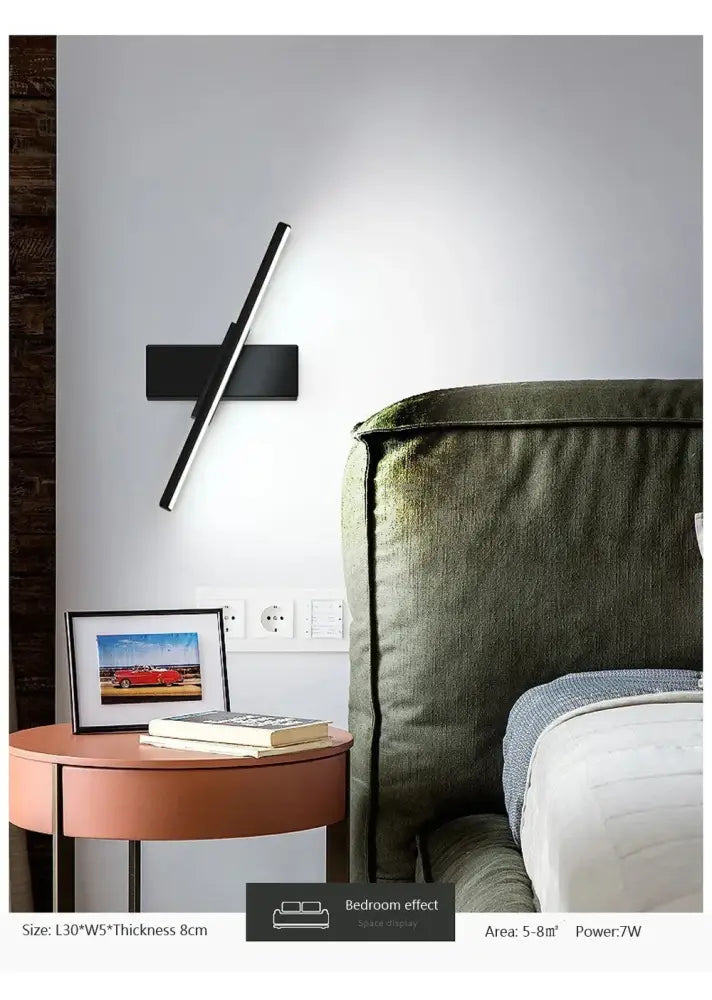 Black Dimmable LED Wall Sconce
