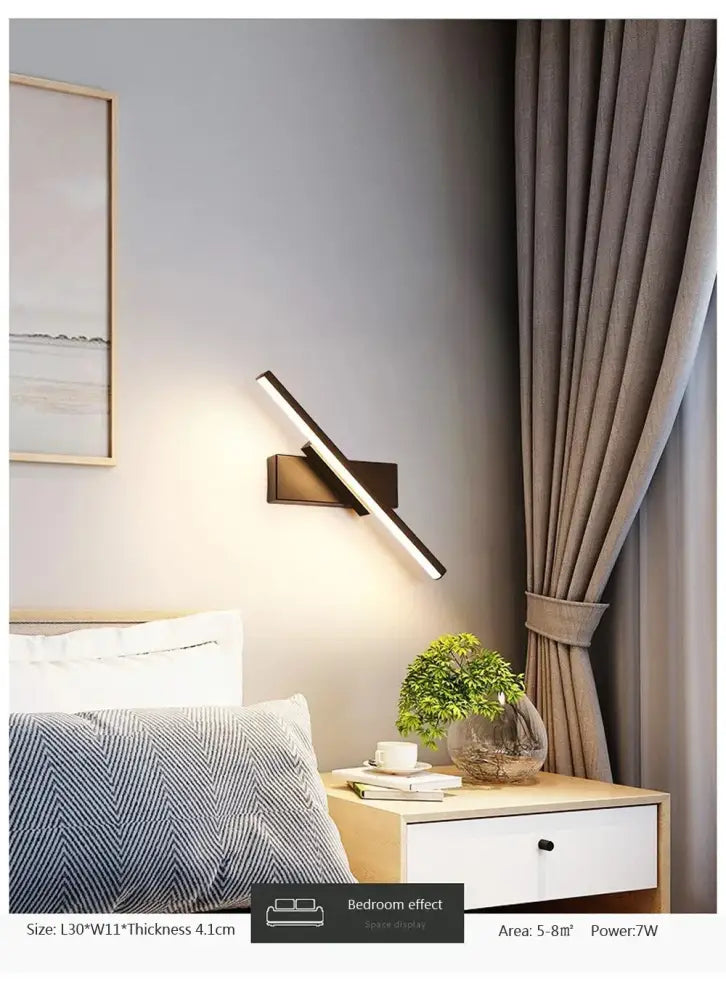 Black Dimmable LED Wall Sconce