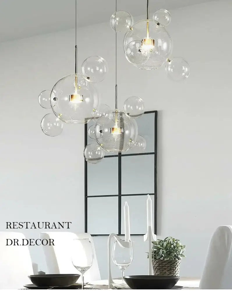 Glass Bubble Ball Chandelier