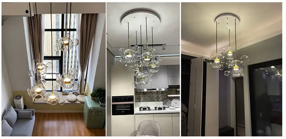 Glass Bubble Ball Chandelier