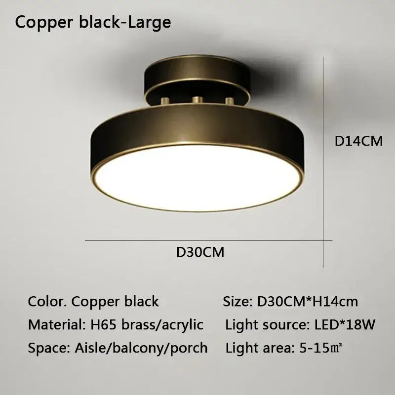 Gold LED Bedroom Ceiling Light