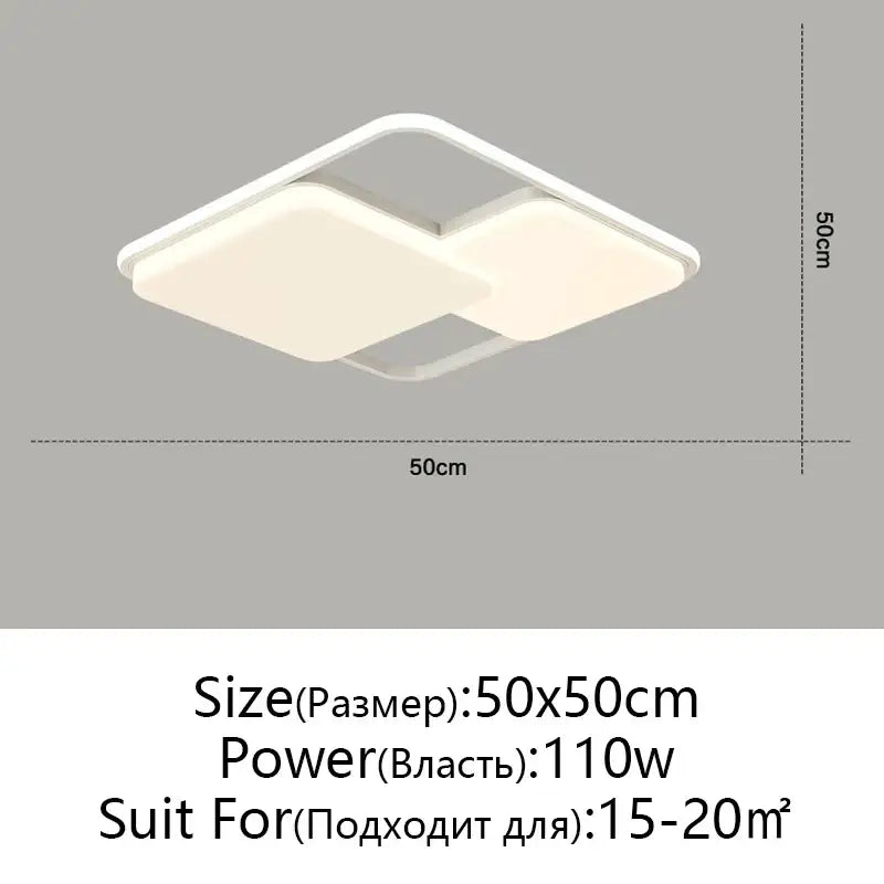 White LED Rectangle 105cm Ceiling Light