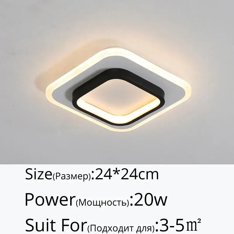 Black Square Minimalist Light