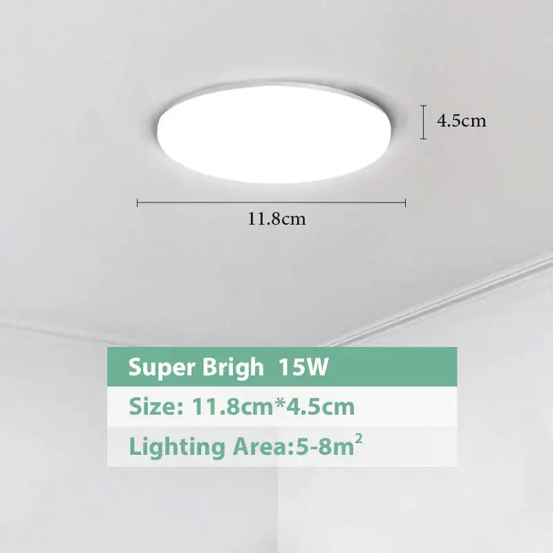 White LED PVC Multi-Power Ceiling Light