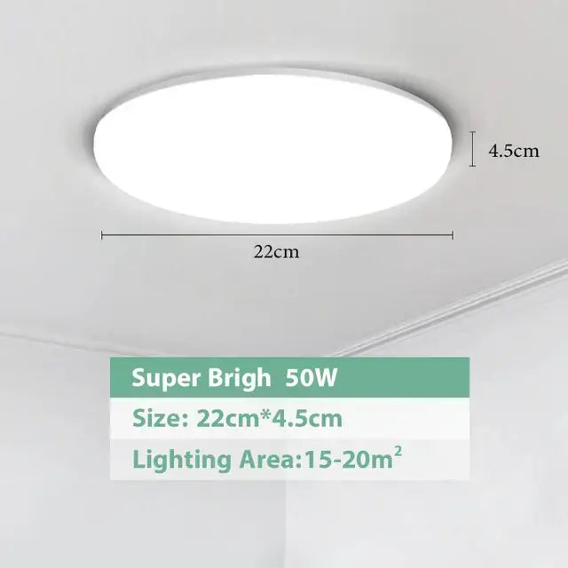 White LED PVC Multi-Power Ceiling Light