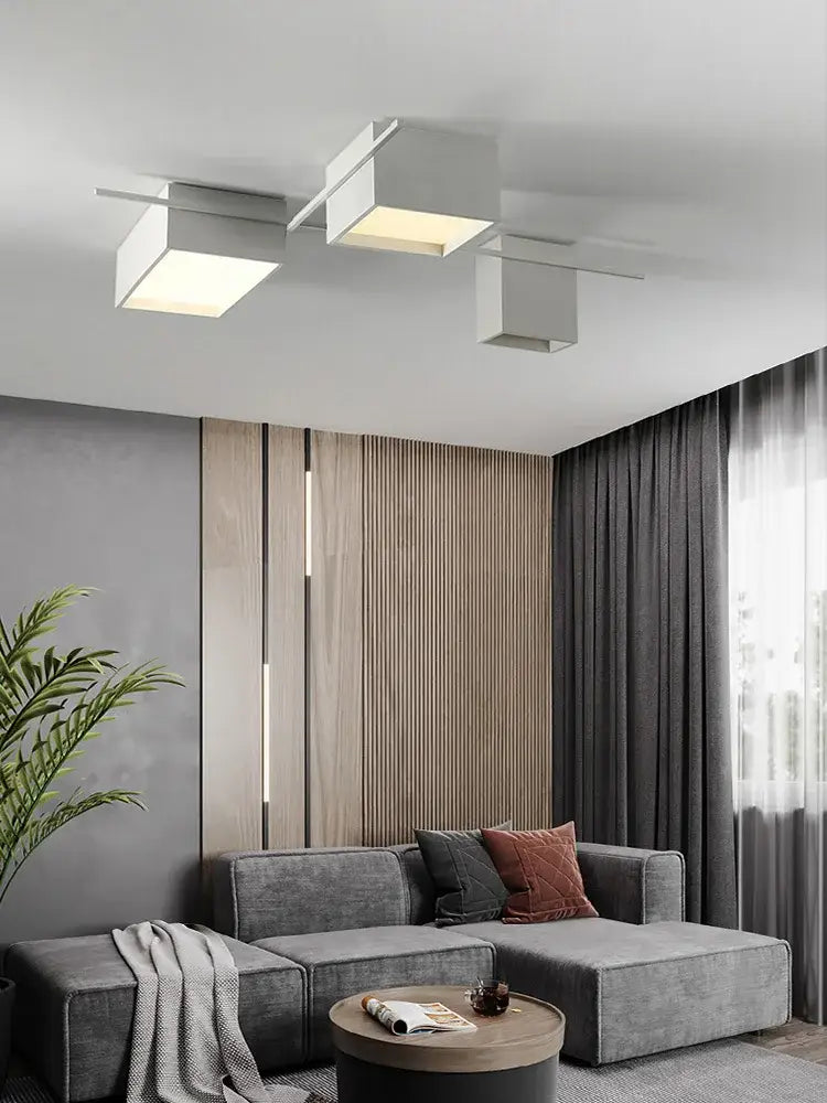 White Cube Ceiling Lamps