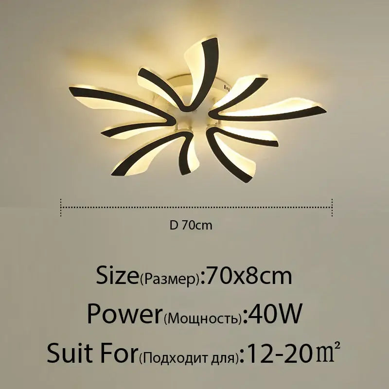 Black Cream Ceiling Light