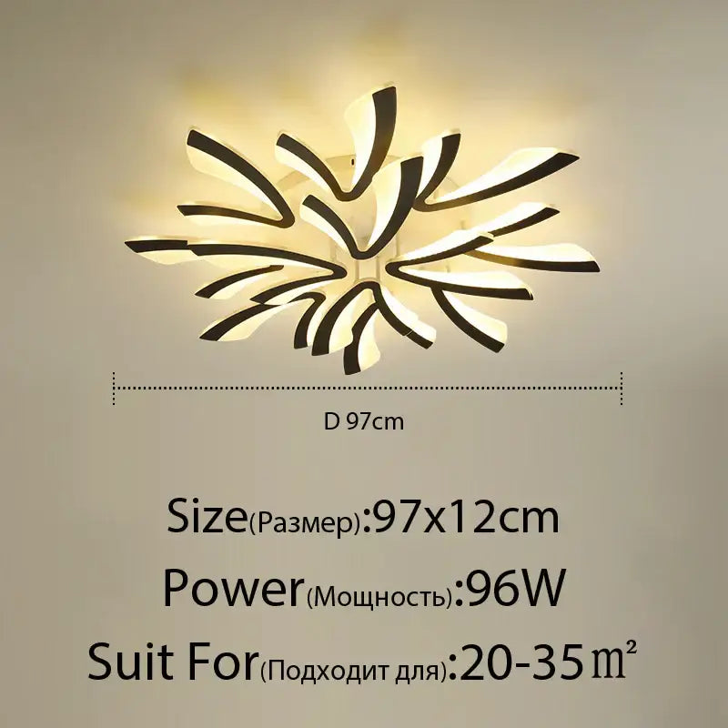 Black Cream Ceiling Light