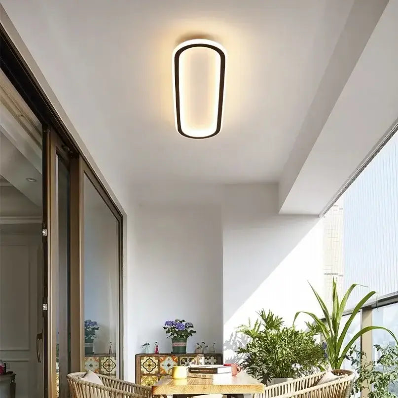 Black Corridor Ceiling Light