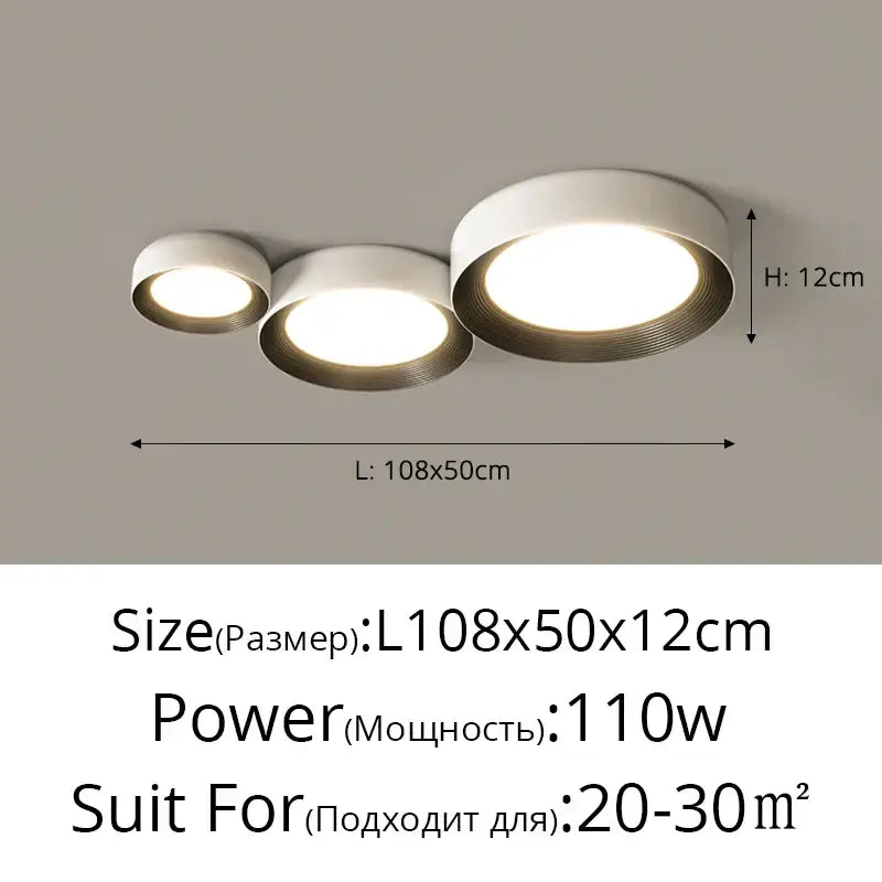 White Ribbed LED Ceiling Light