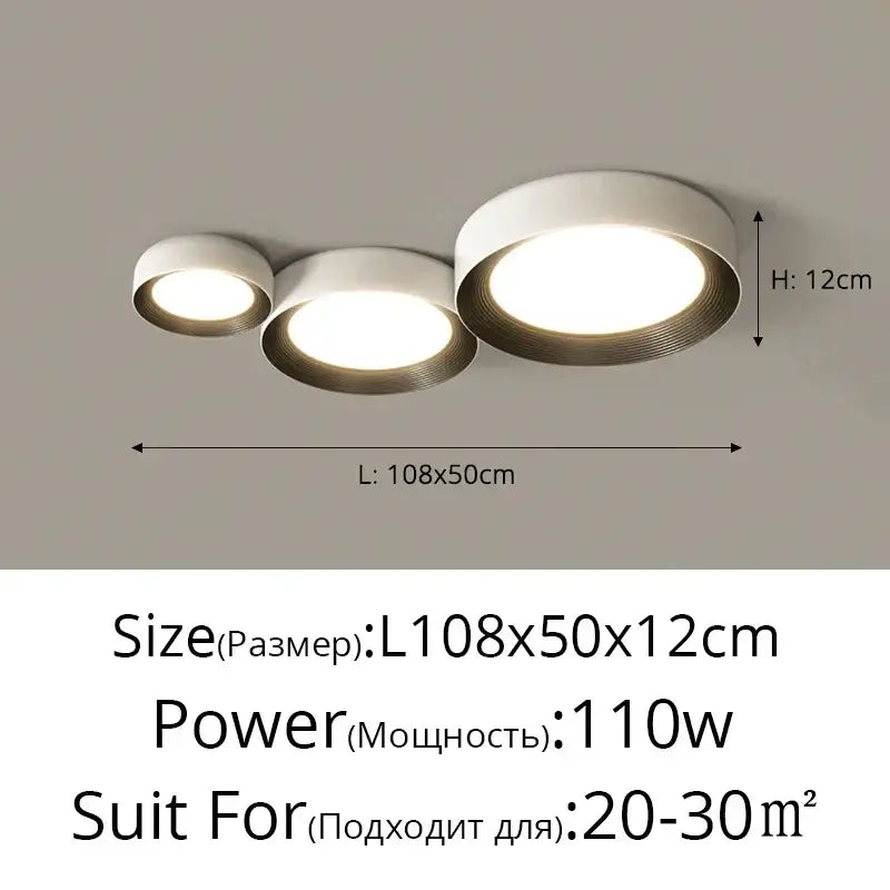 Gold Ring Ironware Acrylic Ceiling Light