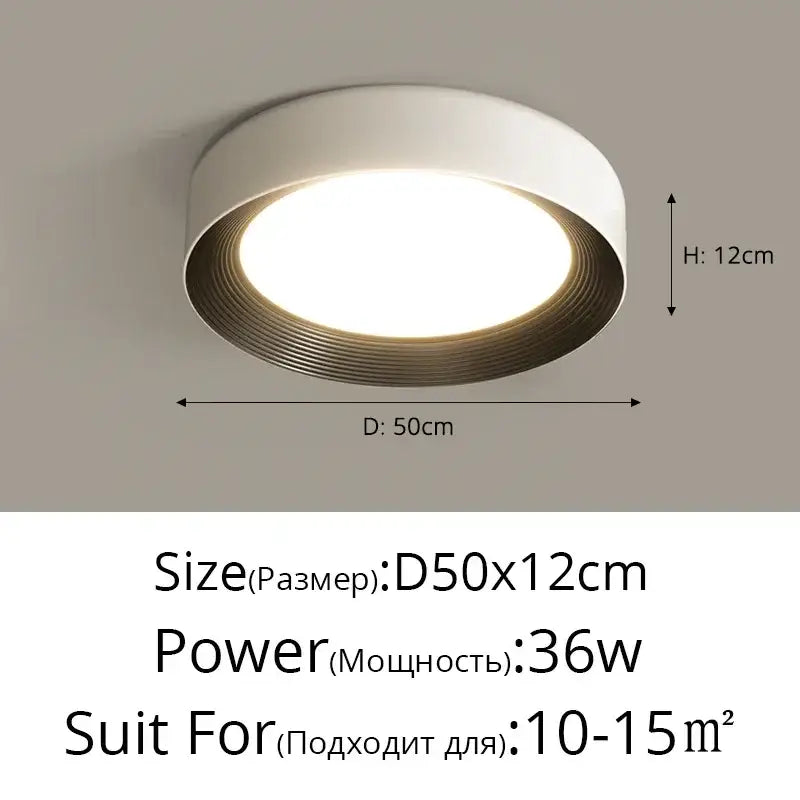 Gold Ring Ironware Acrylic Ceiling Light