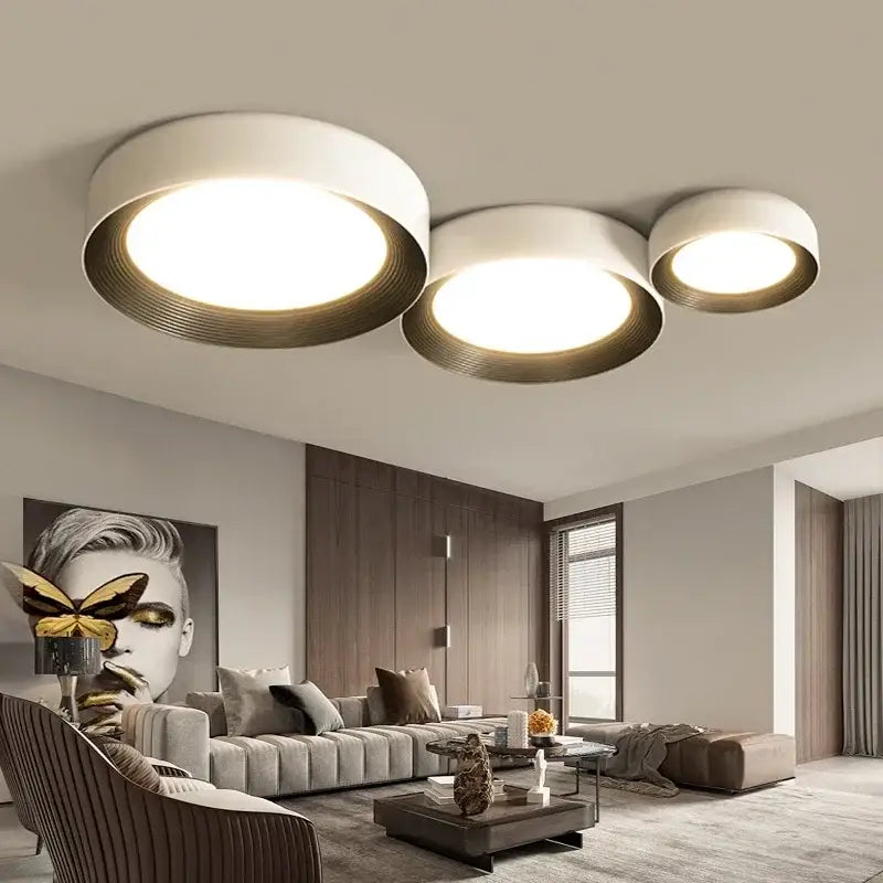 Gold Ring Ironware Acrylic Ceiling Light