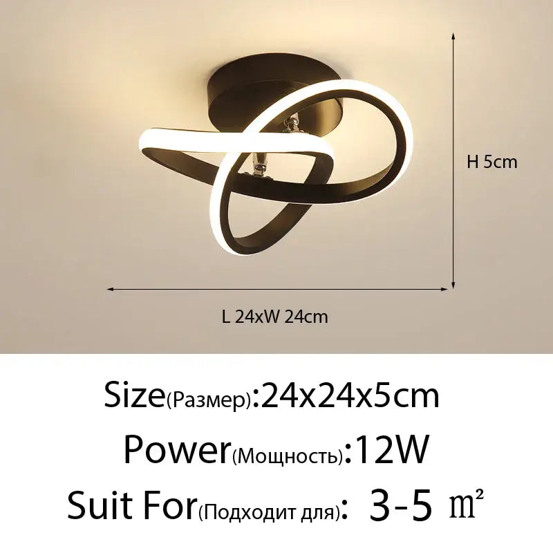 Gold Loop LED Ceiling Light