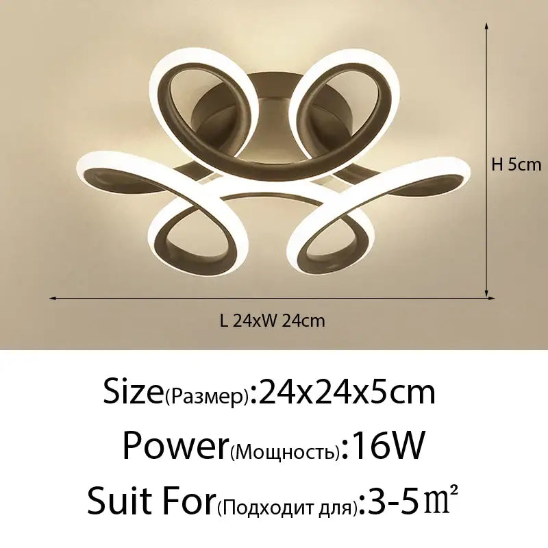 Gold Loop LED Ceiling Light