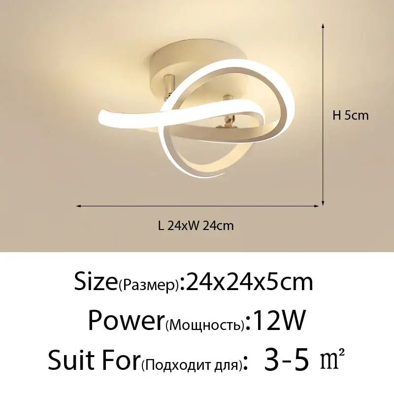 Gold Loop LED Ceiling Light