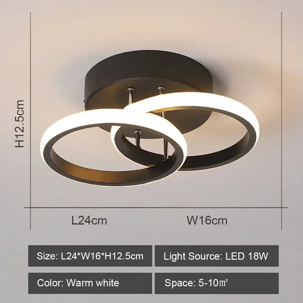Black White LED Ceiling