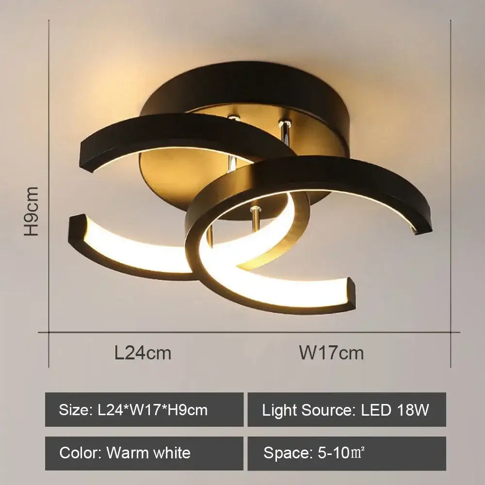 Black White LED Ceiling