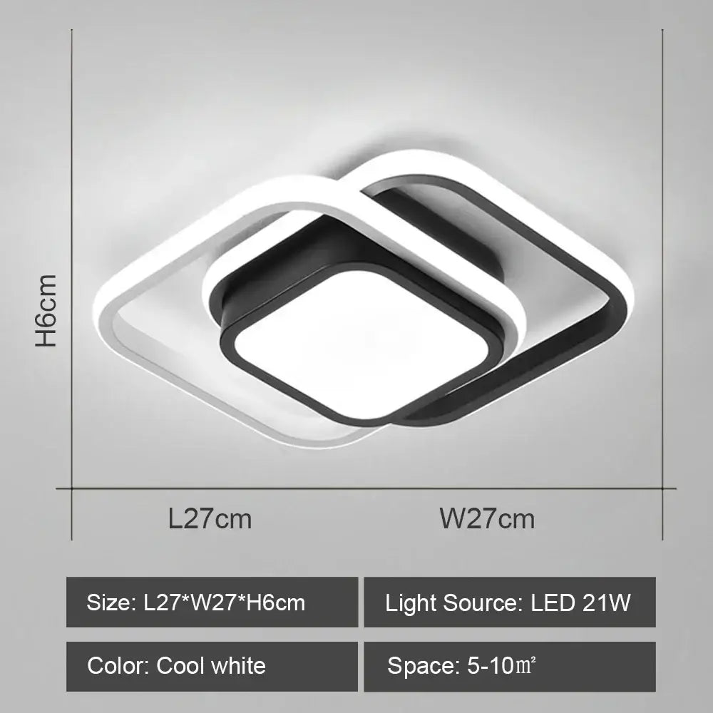 Black White LED Ceiling