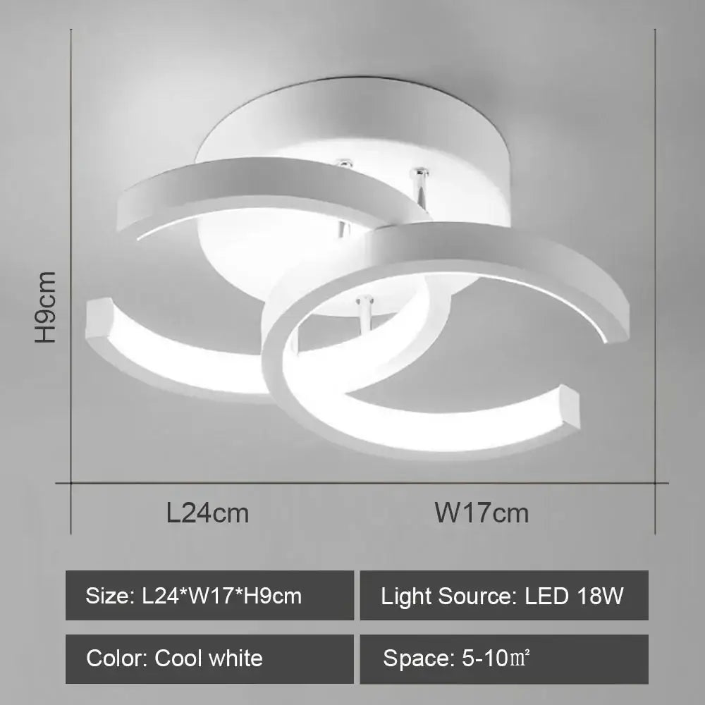 Black White LED Ceiling