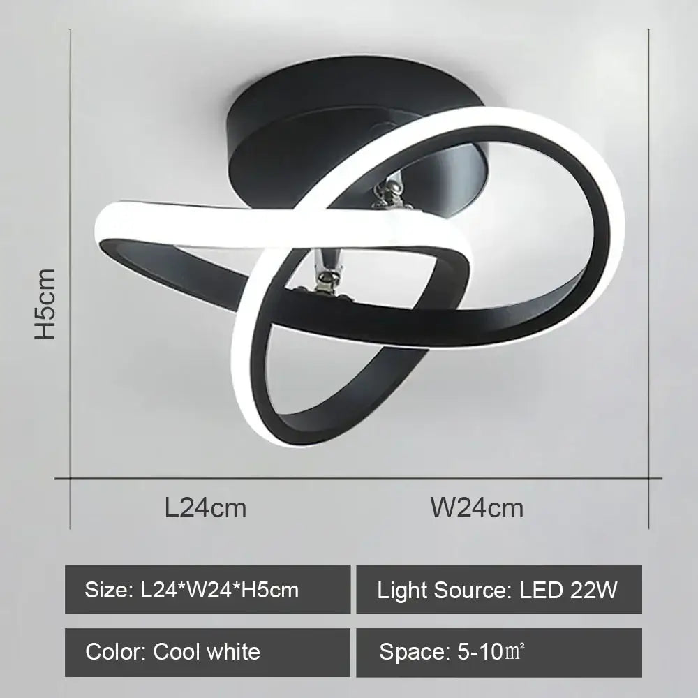 Black White LED Ceiling