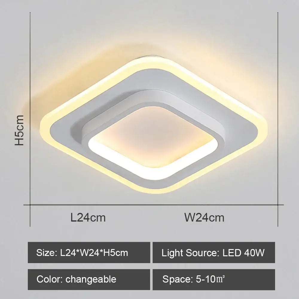 Black White LED Ceiling