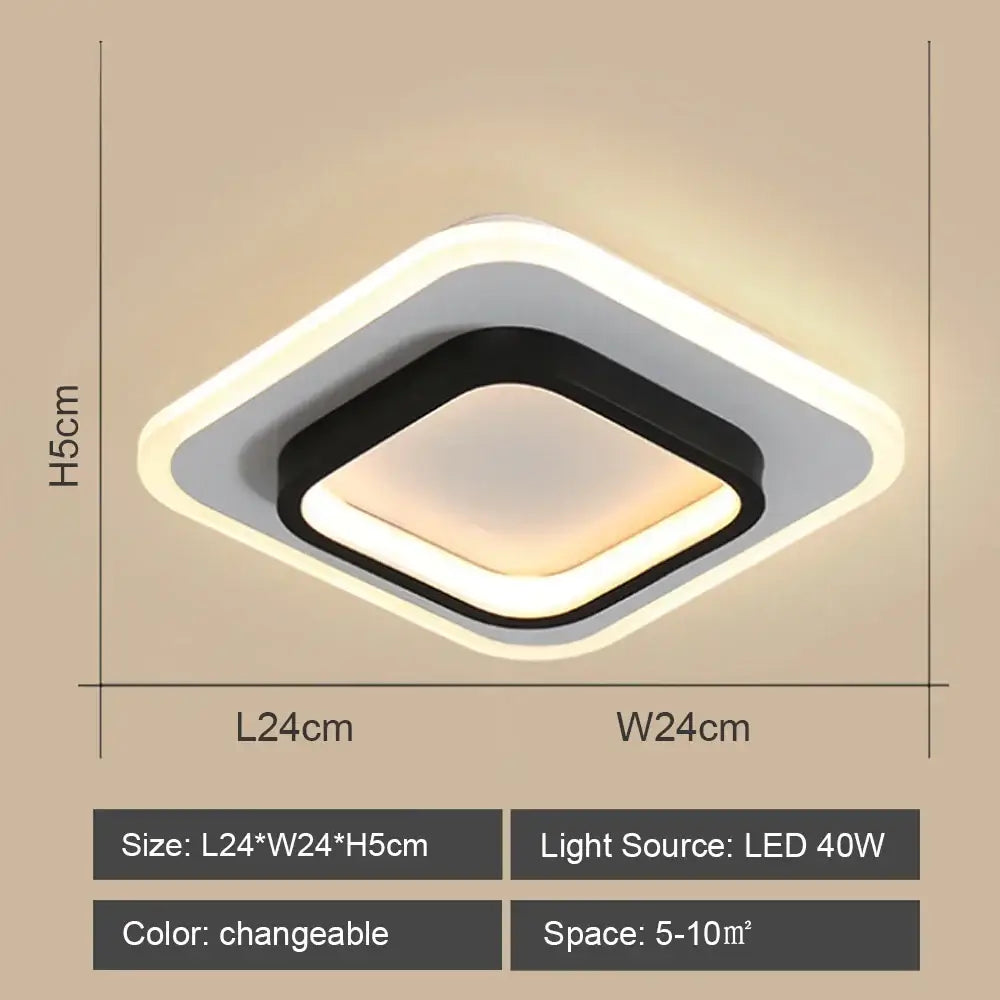 Black White LED Ceiling