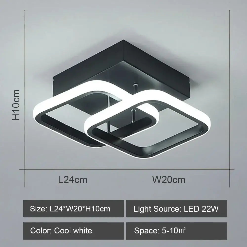 Black White LED Ceiling