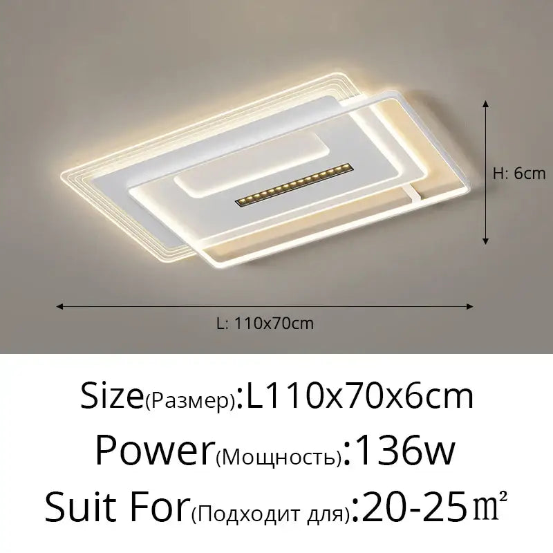 White LED Round Square Ceiling Light