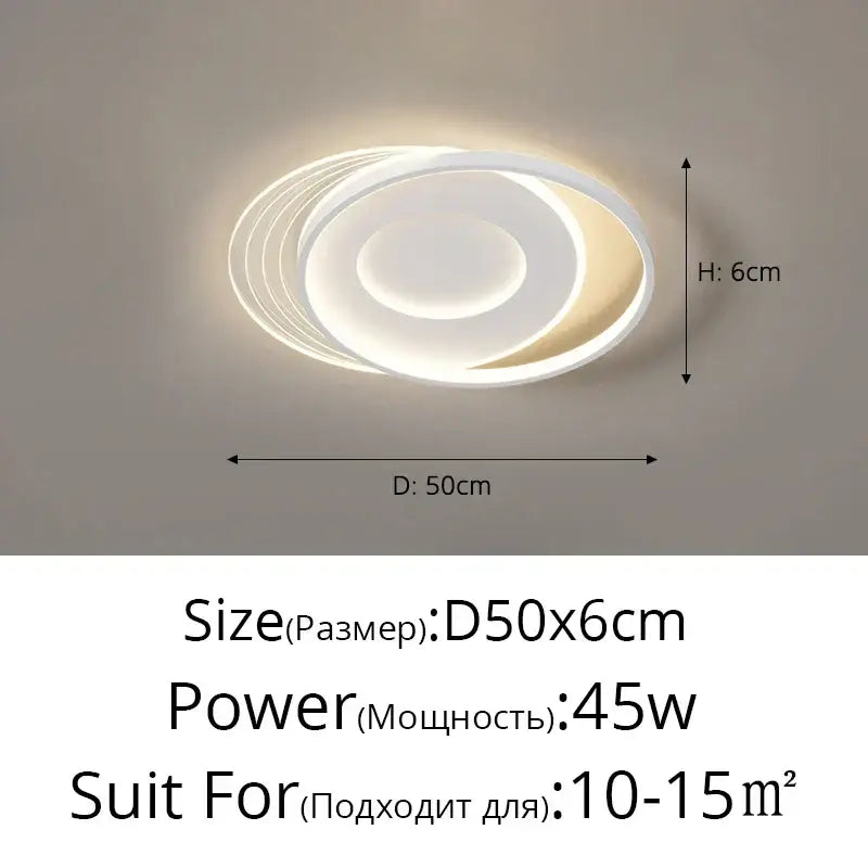 White LED Round Square Ceiling Light