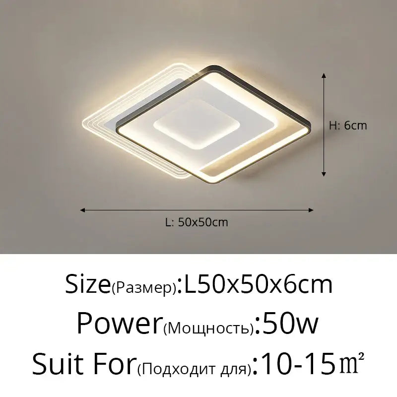 White LED Round Square Ceiling Light